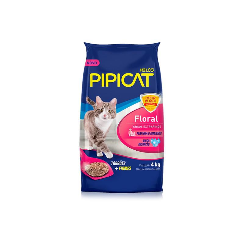 Areia Higiênica Pipicat Floral | Fardo com 6x4kg