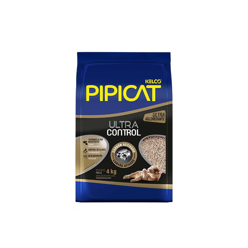 Areia Higiênica Pipicat Premium Ultra Control Carvão Ativado | Caixa com 6x4kg