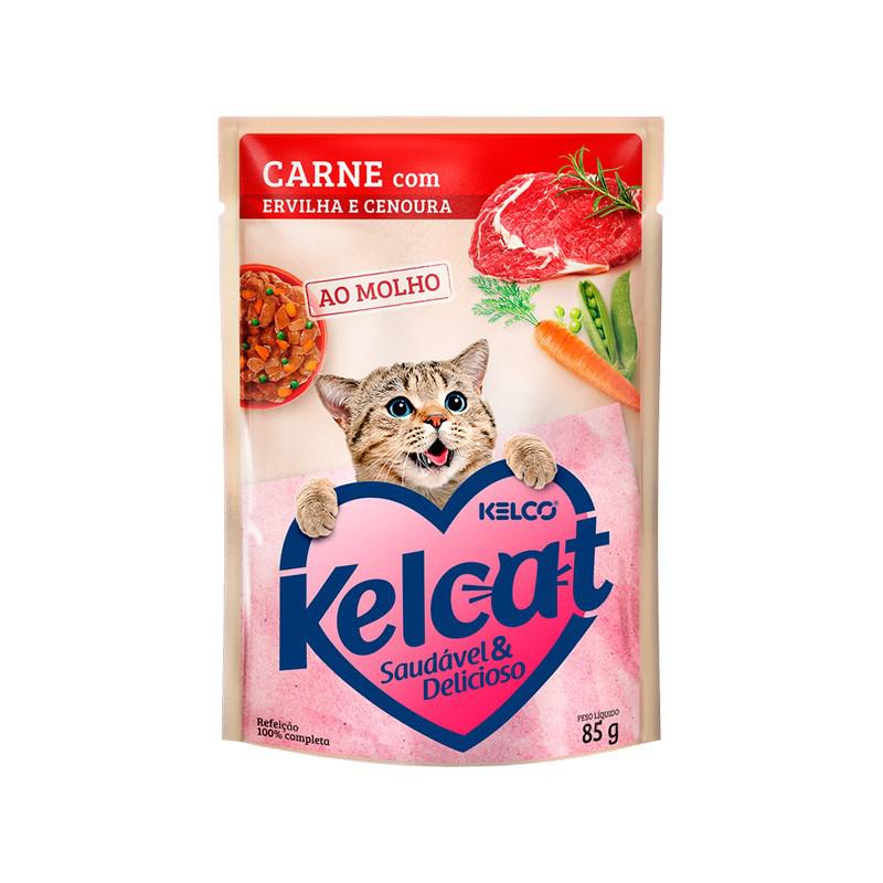 Kelcat Sachê Carne, Ervilha e Cenoura | Caixa com 20x85g